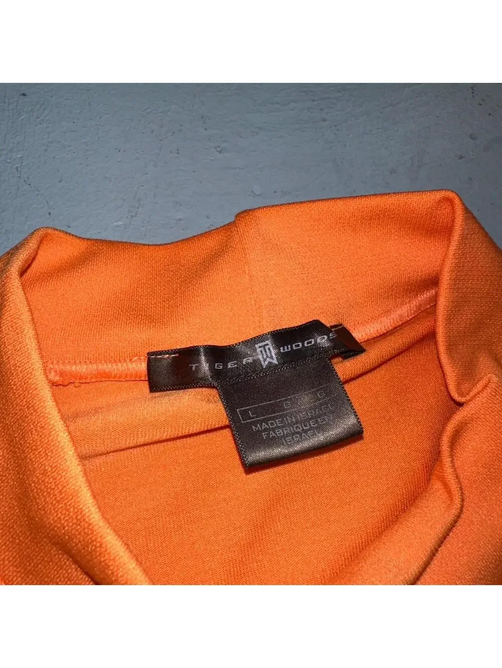 Nike Tiger Woods Polo Shirt Mens L Golf TW Performance Sun Orange VTG 90s Y2K